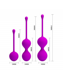 Pack 3 Bolas Kegel Color Rosa