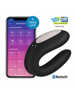 Vibrador para Parejas con APP Double Joy Negro