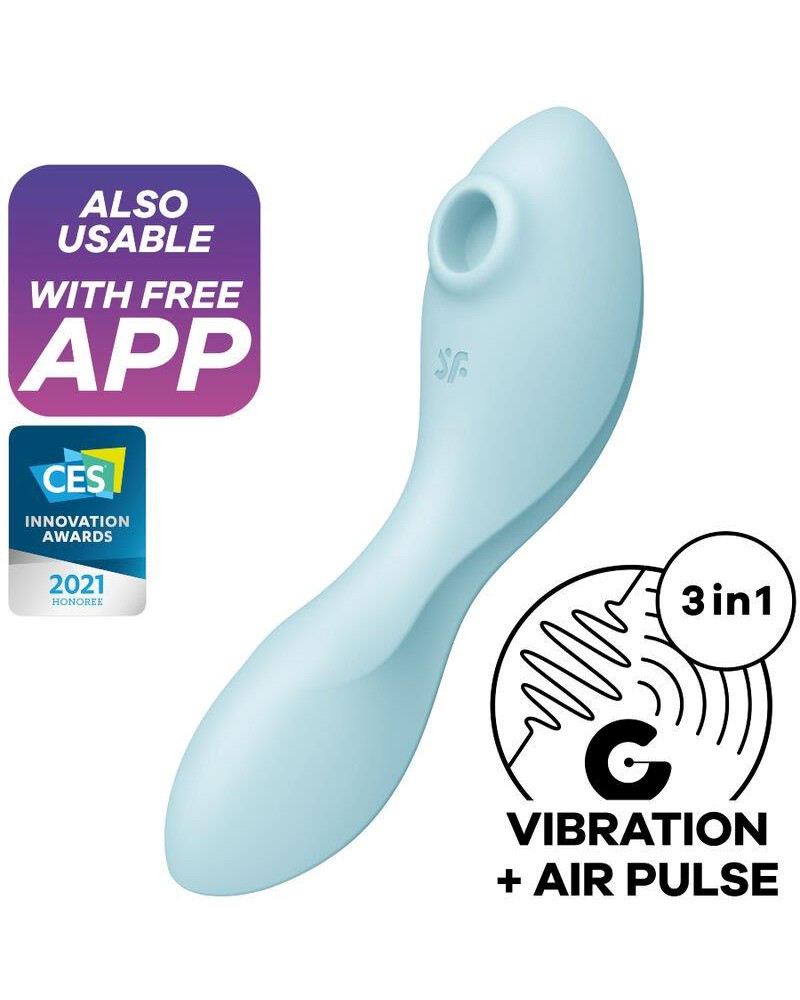 Curvy Trinity 5 con APP Satisfyer Connect Azul