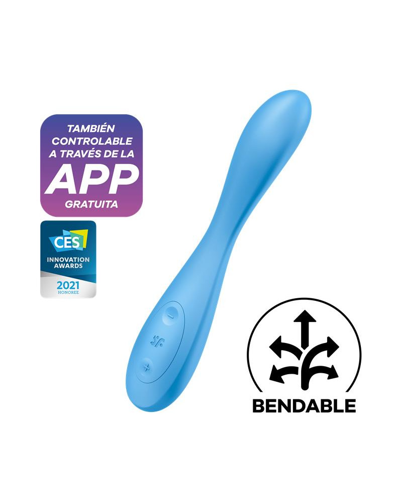 Vibrador G Spot Flex 4 con APP Satisfyer Connect Azul