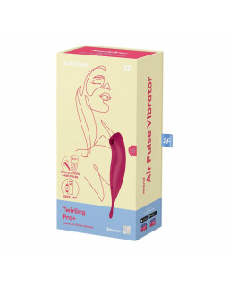 Twirling Pro Succionador y Vibrador APP Satisfyer Connect Dark Red