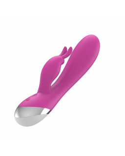 VIbrador Dual USB Silicona Rosa