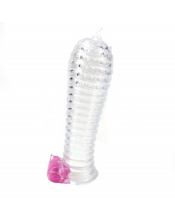 Funda para el Pene con Vibracion Transparente