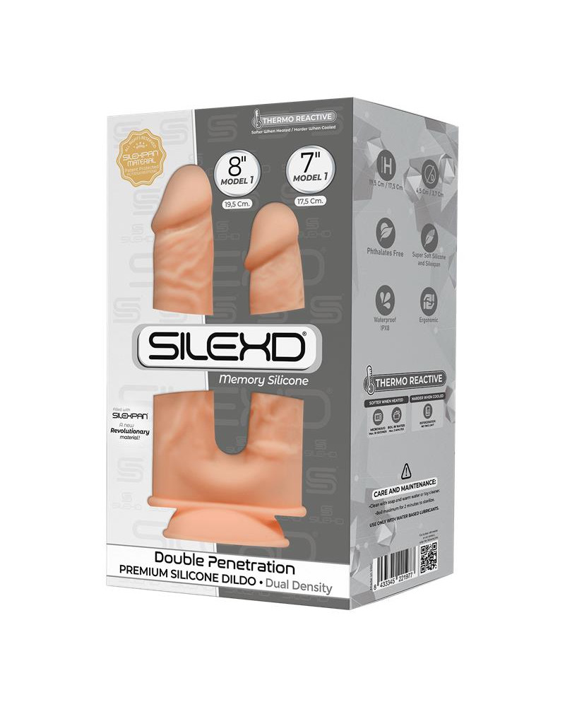 Dildo Doble Dual Density Double Penetrant Natural