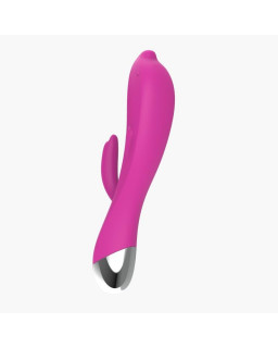 Vibrador Dolphin 6 Funciones USB Rosa