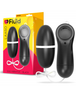 Laaso Huevo Vibrador Multi Velocidad Control Remoto Negro