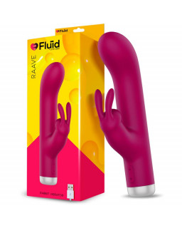 Raave Potente Vibrador con Conejito USB Granate