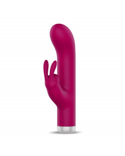 Raave Potente Vibrador con Conejito USB Granate