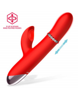 Divya Vibrador con Aro de Bolas Internas Up and Down y Pulsacion 3 Motores Independientes USB