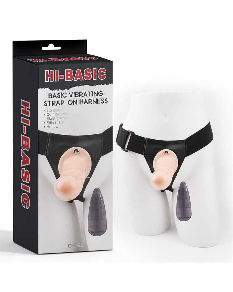 Arnes con Dildo Hueco y Vibracion 75