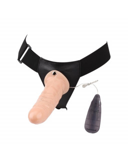 Arnes con Dildo Hueco y Vibracion 75