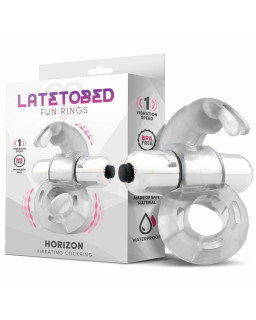 Horizon Anillo Vibrador con Conejito Transparente