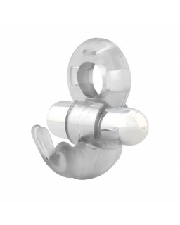 Horizon Anillo Vibrador con Conejito Transparente