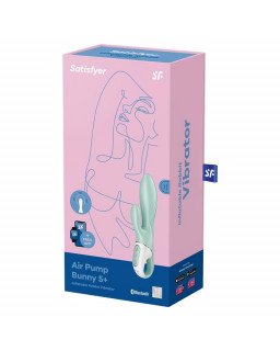 Vibrador con Funcion de Inflado Air Pump Bunny 5 con APP Satisfyer Connect