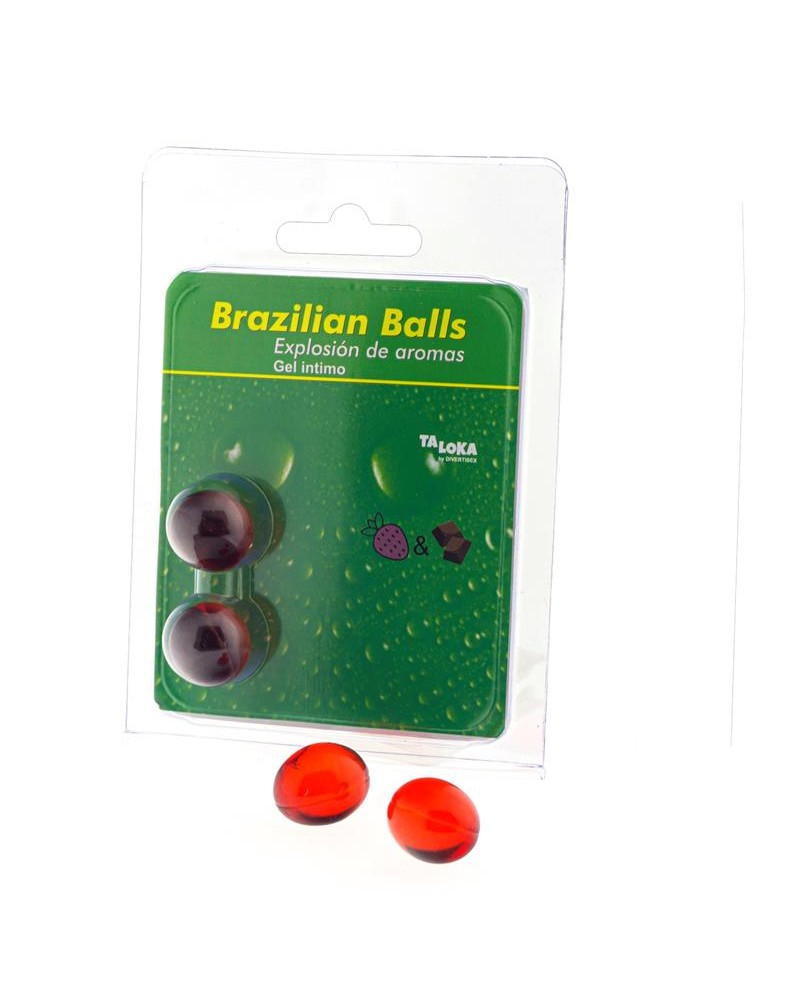 Set 2 Brazilian Balls Aroma Fresa y Chocolate