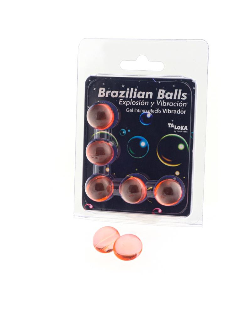 Set 5 Brazilian Balls Gel Excitante Efecto Vibracion