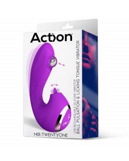 No TwentyOne Vibrador con Bola Pulsante y Lengua Estimuladora