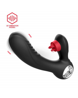 Niza Vibrador con Calor y Triple Lengua Estimuladora de Clitoris