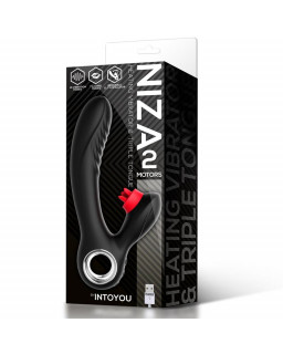 Niza Vibrador con Calor y Triple Lengua Estimuladora de Clitoris