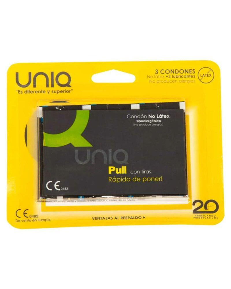 Preservativos con Tiras Pull Condoms Sin Latex 3 pcs