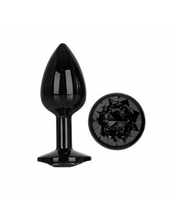 Blackgem Plug Anal Metalico con Joya Talla S Negro