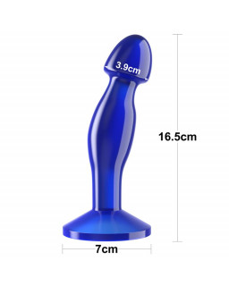 Plug Anal Flawless Azul Transparente 65