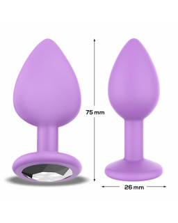 Sparkly Plug Anal Silicona Talla S Lilac