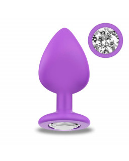 Sparkly Plug Anal Silicona Talla M Violet