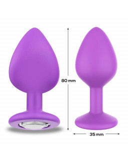 Sparkly Plug Anal Silicona Talla M Violet