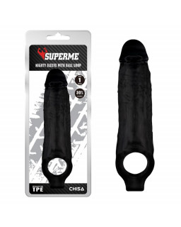 Funda para el Pene con Sujecion para los Testiculos Mighty Negro