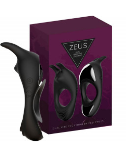 Zeus Anillo Vibrador para el Pene Doble