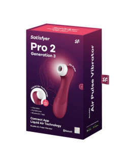 Pro 2 Gen 3 Liquid Air Technology Succion y Vibracion App Connect Wine Red Rojo Vino