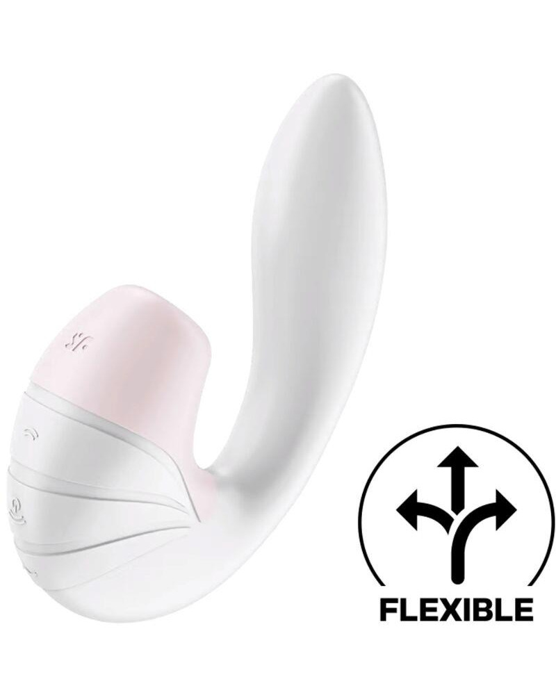 Supernova Succionador y Vibrador Super Flexible USB Blanco