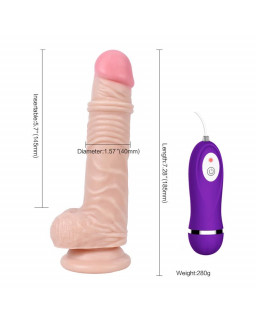 Thunder Dildo con 20 Modos de Vibracion con Control Remoto