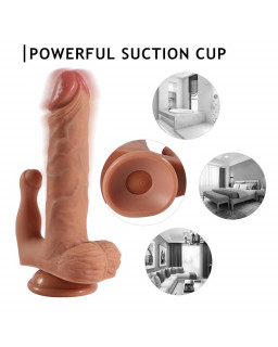 Brody Dildo con 20 Modos de Vibracion y Estimulador de Clitoris