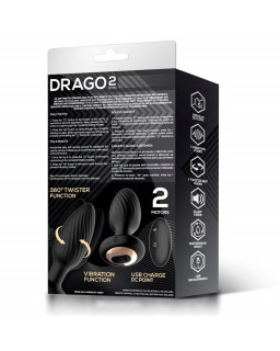 Drago Plug Anal Vibracion Movimiento Twister 360º y Control Remoto