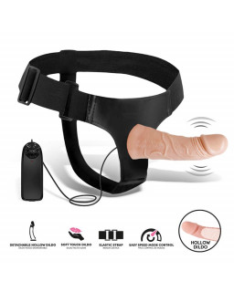 Eleto Arnes con Dildo Hueco Desmontable Vibracion y Control Remoto