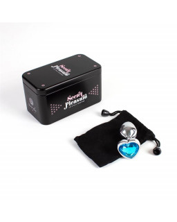 Plug Anal de Metal Corazon Azul Talla S