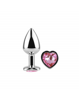 Plug Anal de Metal Corazon Fuchsia Talla S