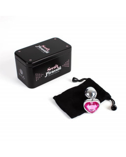 Plug Anal de Metal Corazon Fuchsia Talla S