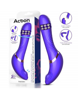 Rayden Vibrador con Pulsacion y Bolas Internas Desmontable Dos Posiciones