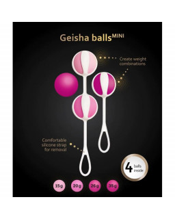 Set 4 Bolas Geisha Balls Mini Raspberry