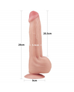 Dildo Dual Layer Piel Retractil 115