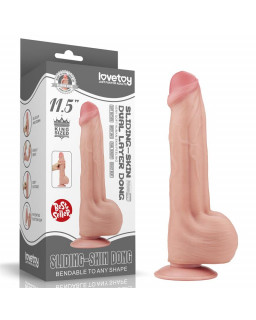 Dildo Dual Layer Piel Retractil 115