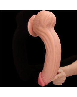 Dildo Dual Layer Piel Retractil 12