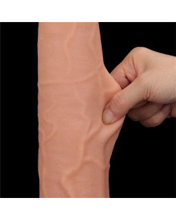 Dildo Dual Layer Piel Retractil 135