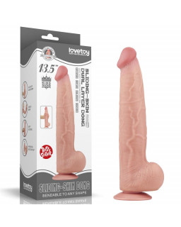 Dildo Dual Layer Piel Retractil 135