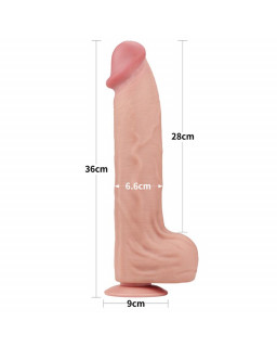 Dildo Dual Layer Piel Retractil 14