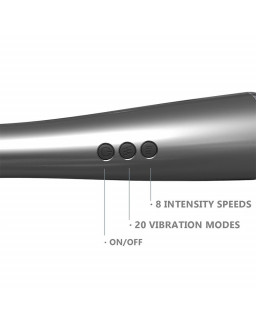 Graphity Wand Masajeador High Tech Super Potente Inalambrico USB Color Grafito Silicona