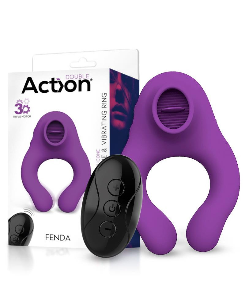 Fenda Anillo Vibrador con Lengua Estimulador y Control Remoto 3 Motores USB Magnetico